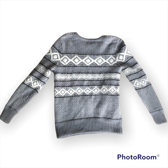 Rag & Bone Wool Crew Neck or Round Neck Gray Fair isle Fitted sweater,New Products : American Fashion Style Bags On Sale